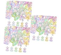 OSALADI 3 Ensembles Pendentif D'ours Transparent Coloré Mini Breloques Pendentifs Pour Colliers Pendentifs Pour La Fabrication De Bijoux Pendentif De Couverture Diy Résine 30 Pièces * 3