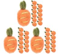 OSALADI 3 Ensembles Pince À Cheveux De Carotte Fournitures D'artisanat Ornement De Carotte Thème De Carotte Mignonne Décorations De Carottes Feutre 12 Pièces * 3