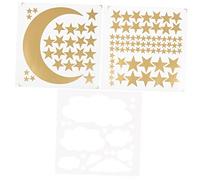 OSALADI 3 Pièces/Ensemble Autocollant Mural Décoration De La Maison Étoile Décor Feuilles D'Autocollants Pour Lune Et Étoile Décoration Stickers Muraux Décor Fille