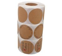 OSALADI 3 Pièces Étiquettes Rondes Adhésives Kraft pour Scellage Boîtes et Autocollants Étiquettes Blanches Multifonctionnelles Rouleau pour Petite Entreprise