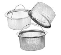 OSALADI 3 pièces Filtre Évier Cuisine Inox Panier Drain avec Poignée Intégrée Tamis Fin Obstruction Robuste et Facile à Nettoyer