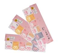 OSALADI 3 Pièces Lot de Blocs Notes Forme Patte de Chat Autocollants Repositionnables Onglets Mémo Détachables pour Marque Pages Notes Adhésives Pratiques pour Bureau École et Maison
