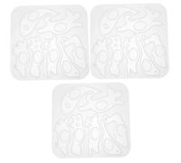 OSALADI 3 pièces Moule Silicone pour Bague Lecture DIY Support Époxy Cristal Flexible et Réutilisable pour Création