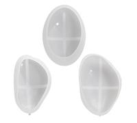 OSALADI 3 Pièces Moules Silicone pour Bijoux Pierre Moules Résine DIY Pierre Galets Plâtre Béton Démoulage Facile Formes Variées Petit Moyen Grand