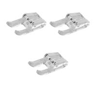 OSALADI 3 Pièces Pied Presser Transparent Plastique pour Machine à Coudre Pied Satin à Ouverture pour Broderie et Quilting Compatible Plupart des Machines