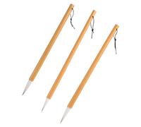 OSALADI 3 pièces Pinceaux Calligraphie Chinoise Bamboo Poils Naturels pour Débutants Écriture Dessin Peinture Aquarelle
