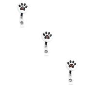 OSALADI 3 Pièces Porte Badge Rétractable Design de Pied Accessoire Pratique pour Infirmier et Personnel Support Id Plastique
