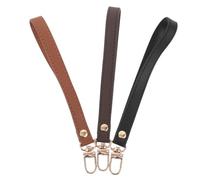 OSALADI 3 Pièces Sangles de Poignet Cuir Synthétique pour Accessoires de Poignée de à Main Bandoulière pour Pochette Clutch Téléphone Portable Kit DIY Durable et Pratique