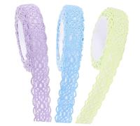OSALADI 3 Rouleaux Ruban Adhésif Dentelle Autocollante Décorative pour Scrapbooking Diy Tissu Auto Adhésif Repositionnable Parfait pour Cadres Photo et Artisanat