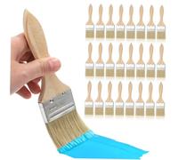 OSALADI 30 Pièces Set de Pinceaux Plats à Peinture avec Manche Épais Brosse pour Huile Teinture et Vernis sur Adapté Rénovation et Décoration Intérieure