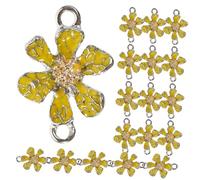 OSALADI 30pièces Breloques Alliage Forme Fleur Pour Bijoux Et Bracelets Accessoires Diy Avec Double Pour Pendentifs Et Fermoirs