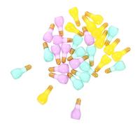 OSALADI 30Pièces Mini Bulbes Fluorescents Résine pour Bricolage Décoration Colorée pour Micro Paysage Photographie Porte Clés