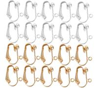 OSALADI 36 Pièces Clip Boucle Oreille Cuivre pour Bricolage sans Perçage Confort Longue Durée Argenté et Doré Accessoires Création Personnalisée