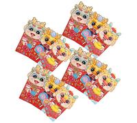 OSALADI 36 pièces Enveloppes Rouges de An Chinois Cartons Festifs Année Dragon Pochettes Élégantes pour et Bénédictions
