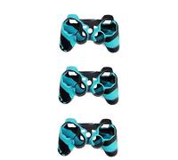 OSALADI 3pièces Housse De Silicone Pour Manette Bleu Noir Anti-rayures Et Antidérapante Pour Meilleur Grip