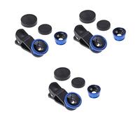 OSALADI 3pièces Objectif De Smartphone Lentille Fisheye Macro Et Angle Clip pour Téléphone Mobile Compatible avec x Bleu