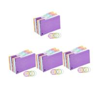 OSALADI 4 Ensembles Bloc-notes À Bobine Assorti Cartes De Correspondance Lignées Poinçonné Trous En Étudiant Fiches Avec Anneaux Cartes D'étude Le Fer Couleur Aléatoire 300 Feuilles*4