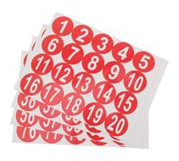 OSALADI 4 feuilles Lot de Autocollants Numérotés Rond Auto-adhésifs pour Organisation Classification et Rangement Facile sur Bois Métal Verre