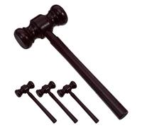 OSALADI 4 Pièces Accessoires De Costume D'Avocat Fournitures De Fête À Thème De Salle D'Audience Nouveauté Juge Marteau Cosplay Avocat Maillet Costume Juge Maillet Fête Faveur