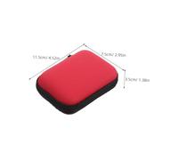 OSALADI 4 pièces Boîte de Rangement Portable Multi-Fonction EVA avec Fermeture Éclair Étui Résistant pour Cartes de Jeu Écouteurs Câbles et Accessoires de Voyage Lot de Noir Rouge Bleu
