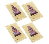 OSALADI 4 Pièces Carte de protection du corps de la carte en cuivre charmes de chinois pendentif chinois porte- chinois amulette chinoise chance chinoise laiton