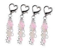 OSALADI 4 pièces Chaîne de Téléphone Mobile avec Charme Nœud Imitation Cœur Lanière Antiperte pour Étui à Main et Accessoires de Mode