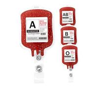 OSALADI 4 pièces Enrouleurs de Badge Rétractables Acrylique pour Infirmières et Médecins Clip Robuste avec Design Sac de Lot Ab O Accessoire Pratique pour Cartes Identité et Badges de
