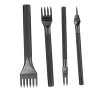 OSALADI 4 Pièces Kit de Outils de Perforation Cuir avec Poignée Antidérapante Ensemble de Perforateurs Multifonctions pour Artisanat Cuir