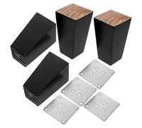 OSALADI 4 Pièces Meuble Bois Massif Carrés Canapé Fauteuil Table Basse et Commode de Remplacement Solides et Faciles à Installer