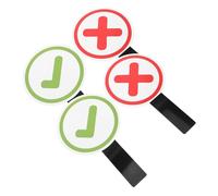 OSALADI 4 Pièces Panneaux Réponse Portables Double-face pour Enseignement Jeu et Vote et Solides Interaction Enseignant-élève Maternelle
