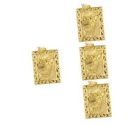 OSALADI 4 Pièces Pendentif tigre suspendu décoratif tigre antique accrocher un petit métier de tigre breloque collier tigre artisanat de tigre breloque tigre rétro laiton