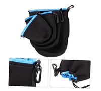 OSALADI 4 Pièces Pochette de Protection Étanche Néoprène pour Objectifs Appareil Photo Reflex Lot de Protection Rayures et Chocs Pratique avec Crochet pour Transport et Changement Rapide