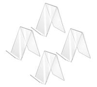 OSALADI 4 pièces Présentoir Acrylique Incliné Support de Menu Transparent Shape pour Bureau et Commerce Porte Affiche Portable et Stable pour Cartes Photos et Prix