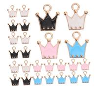 OSALADI 40 Pièces Bracelets Charms Couronne Charms Métalliques pour Fabrication de Diy Accessoires pour Boucles Oreilles