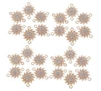 OSALADI 40pièces Breloques Tournesol Pendentifs Floraux Strass Perles Vintage Pour Colliers Et Bracelets Connecteur Ornement Bohème