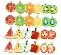 OSALADI 45pièces Lot De Breloques Tranches De Fruits Pour Diy Pendentifs Bijoux Styles Variés Exquis Et Pratiques