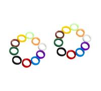 OSALADI 48pièces Capsules De Clé Silicone Identifiants De Clé Élastiques Couvercles Souples pour Trousseau Couleurs Aléatoires