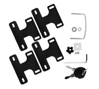 OSALADI 4pcs Clips de Fixation pour Barre Transversale de Toit de Voiture en Fer Noir, Surface Lisse, Installation Facile, Accessoires pour Camping et Voyages sur Route