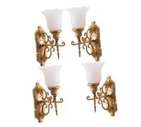 OSALADI 4pcs Lampe Murale Miniature pour Modèle de Maison 1:87 en Abs, Éclairage LED 3v/12v, Accessoire Décoratif Chic pour Micro-Paysage et Table de Présentation