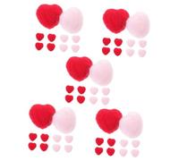 OSALADI 5 Ensembles Photographie Bébé Tenant des Fleurs Décoration Cœur Mariage Mignon Noël Décor De La Chambre Ton des Trucs Sympas pour Ta Chambre Feutre De Laine 24 Pièces * 5