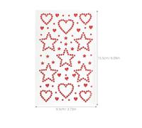 OSALADI 5 Pièces Autocollants de Maquillage Visage Strass Étoiles et Cœurs Adhésifs Multicolores pour Festival Scène et Fête