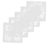 OSALADI 5 Pièces Pochoir de Dessin Réutilisable Pet de Modèles de Peinture pour Diy Décoration et Artisanat Pochoirs Fleurs et Mandalas pour Adolescents