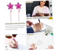OSALADI 5 pièces Stylo Gel Glitter Étoile Stylo à Bille Kawaii PU Doux Ergonomique pour Étudiants et Bureau Papeterie Fête