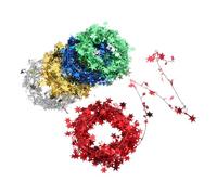 OSALADI 5 Rouleaux Guirlande Scintillante Étoile PVC pour Décoration Arbre de Noël Fête et Mariage Ornement