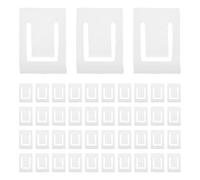 OSALADI 50 Butées de Charnière en Plastique à 90° pour Porte D’Armoire - Limiteur D’Angle D’Ouverture - Clips Protecteurs D’Angle pour Quincaillerie - Lot de 50 Pièces - Protection Murs