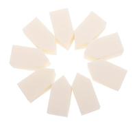 OSALADI 50 Éponges à Maquillage Jetables en Latex Fines pour Fond de Teint, Poudre Visage, Forme Pentagonale Petite Flèche, Couleur Écrue, Accessoires Professionnels pour Maquillage