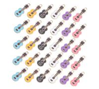 OSALADI 50 Pièces Enamel Guitar Charms Mini Cartoon Pendant For Diy Jewelry Making Lightweight Alloy Music Beads For Necklace Bracelet Earring Craft