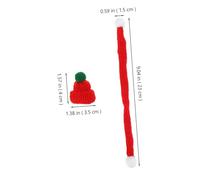 OSALADI 5ensembles Mini Chapeaux Tricotés De Noël Écharpes Miniatures Et Bonnets De Père Noël Décorations Festives Pour Animaux De Compagnie Et Poupées
