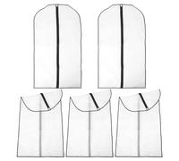 OSALADI 5pièces Coffret De Housses De Vêtements Transparentes Peva Anti-poussière Pour Costumes Et Manteaux Pour Voyage Et Rangement à