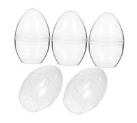 OSALADI 5pièces Oeufs De Pâques Transparents à Remplir Plastique Œufs Vides Forme De Boule pour Décorations De Pâques Et Activités Créatives